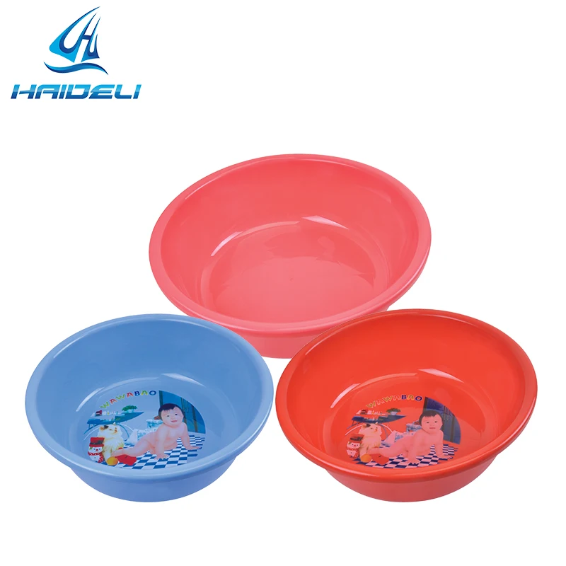 Bathroom &Kitchen Colorful Round Plastic Basin for Wash Face