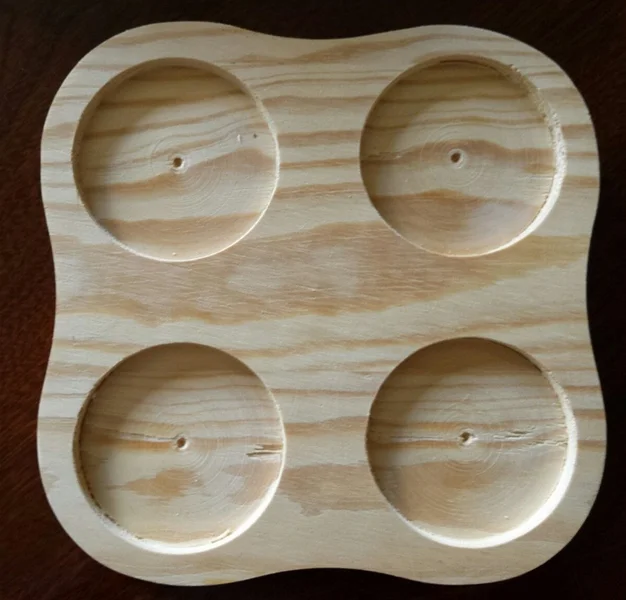 Customized size wooden shot glass drink holder tray