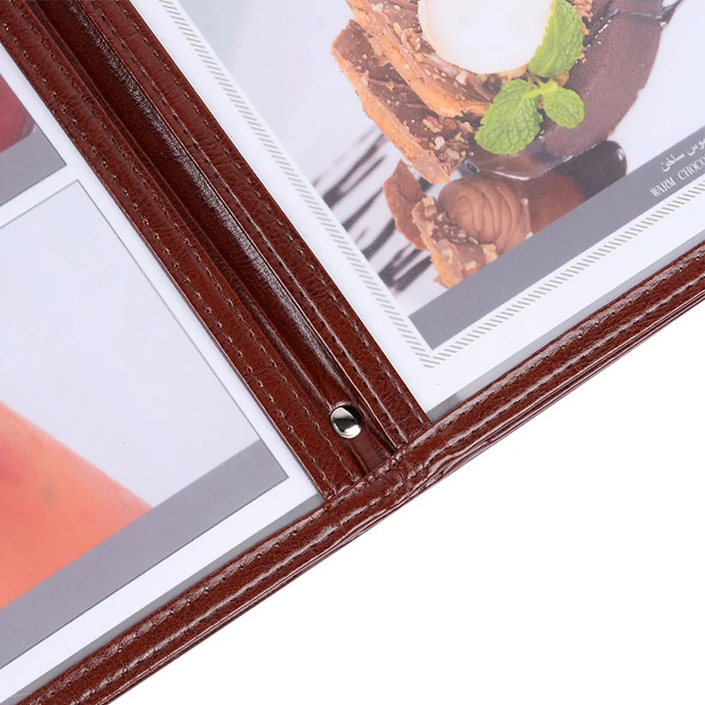 Custom PU leather menu folder and PU leather restaurant menu cover hotel leather menu holder folder