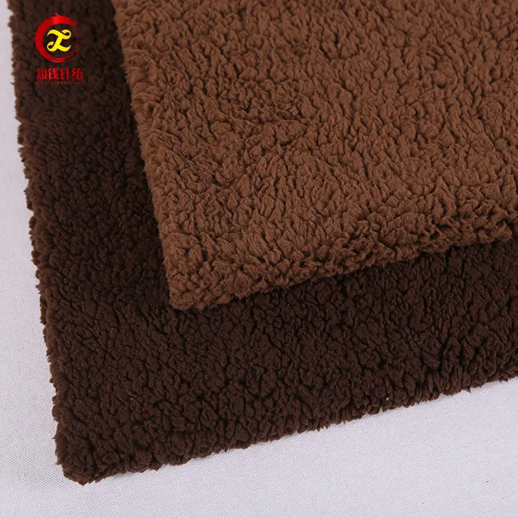 High quality shu velveteen sherpa fleece textile fabric for garment