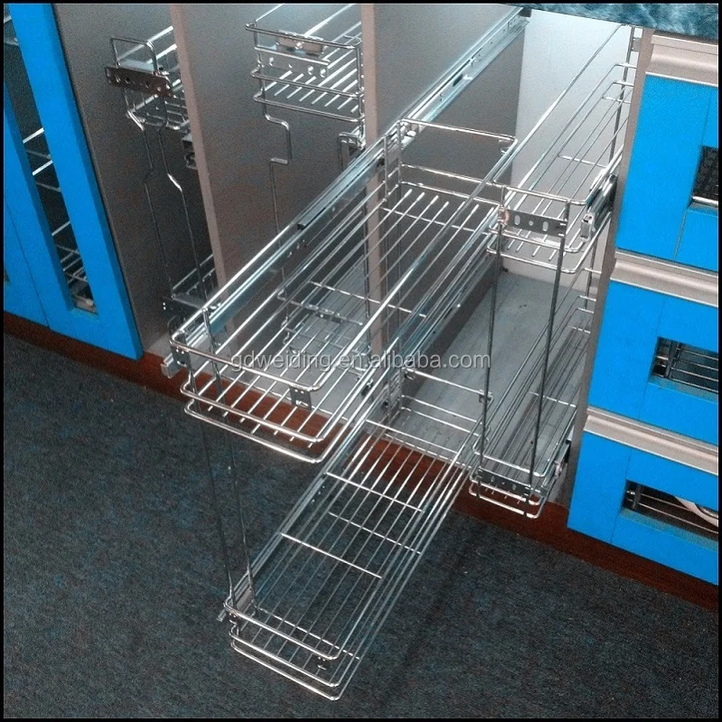 Wire Style Two Layers Base Side Mount Pull-out Basket WT-B01