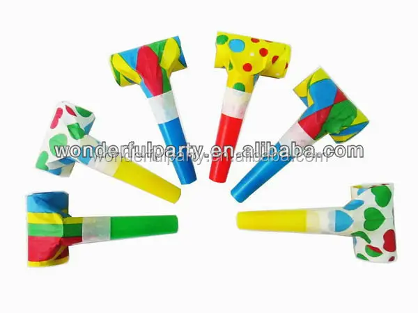 Wonderful Party Blowers Gift Birthday Blowouts Horns Whistles Musical Paper Noisemakers Glitter Fringe Metal Party Favors