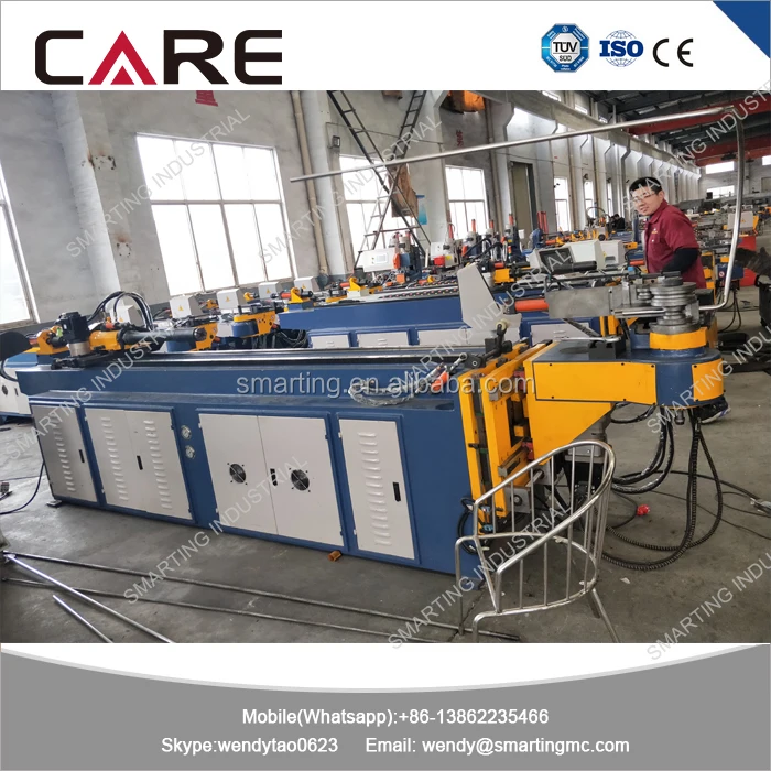 DW50CNC Automatic CNC Mandrel Tube Push Bending Machine for big radius chairs