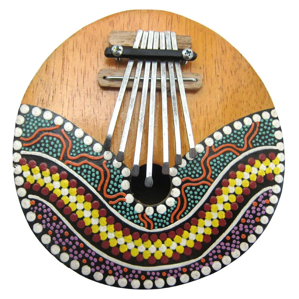 Hot selling colorful 7 key diy kalimba coconut thumb piano