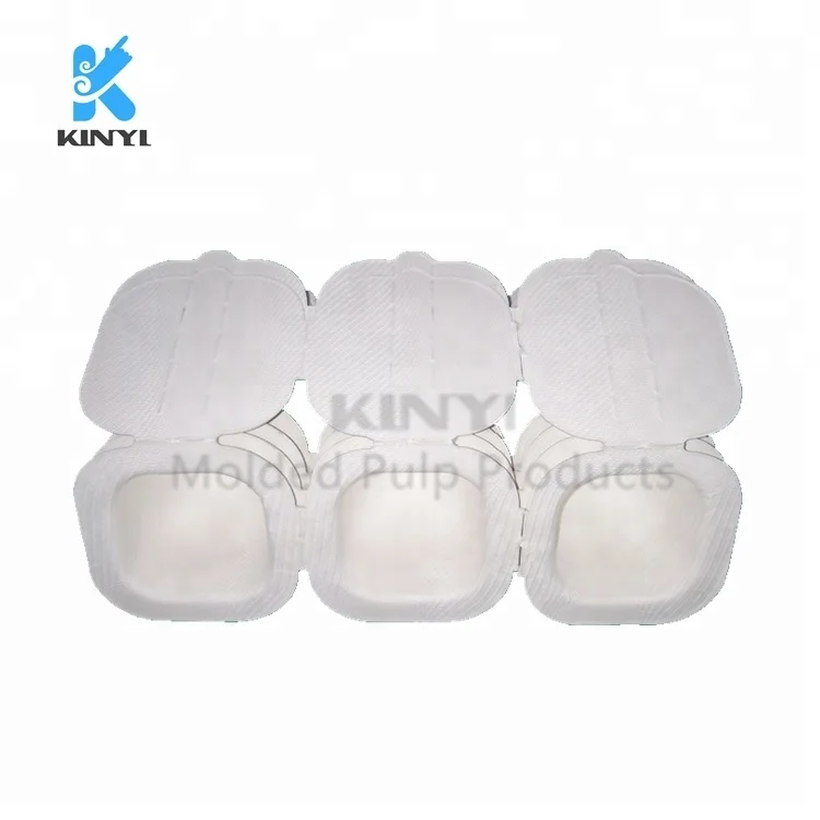 Custom Sugarcane Paper Pulp Sweet Chocolate Insert Tray Packaging Food & Beverage Packaging Embossing Bio-degradable Accept