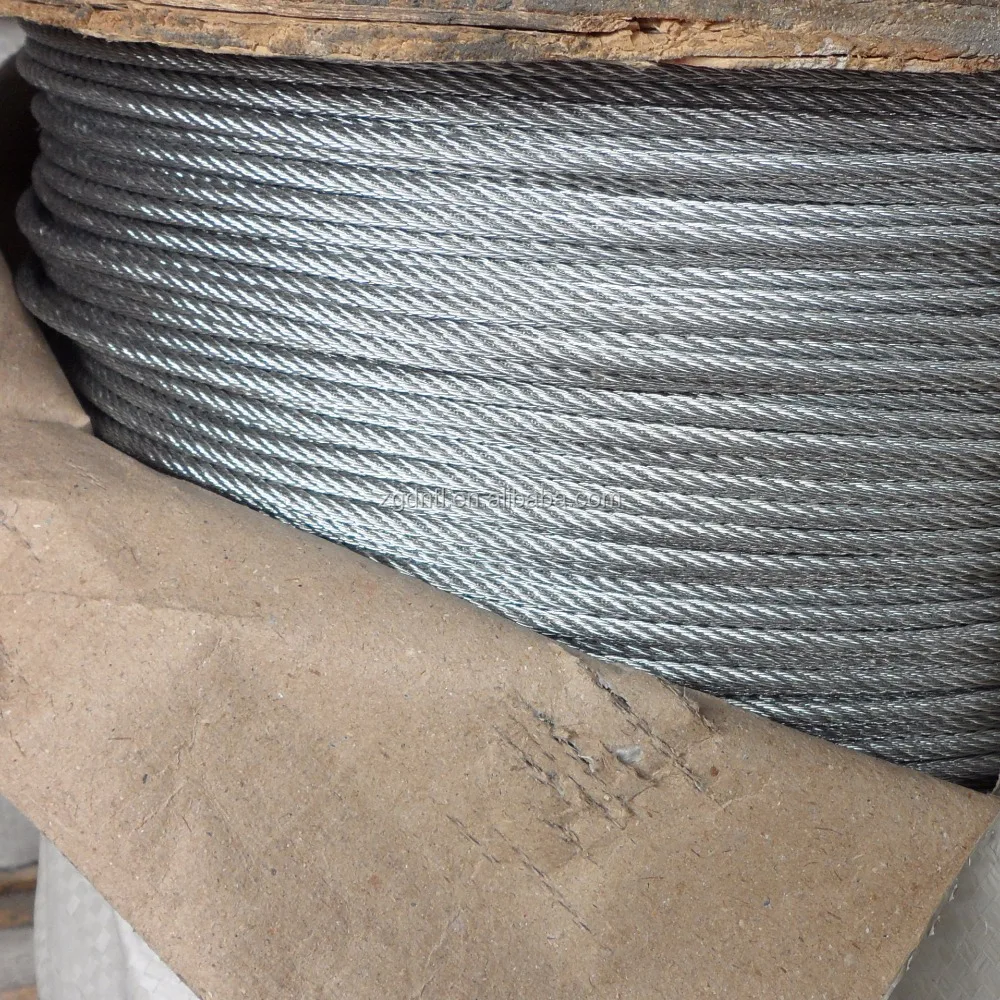 Manufacture 316 7x19 6mm stainless steel wire rope