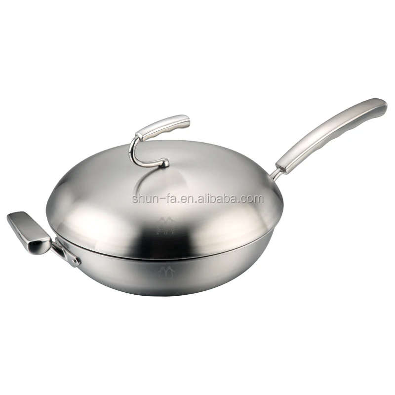Non Stick Fry Pan Stainless Steel Set Non-Stick  Wok And Pot Egg Deep Cookware  Cooking Frying Pans