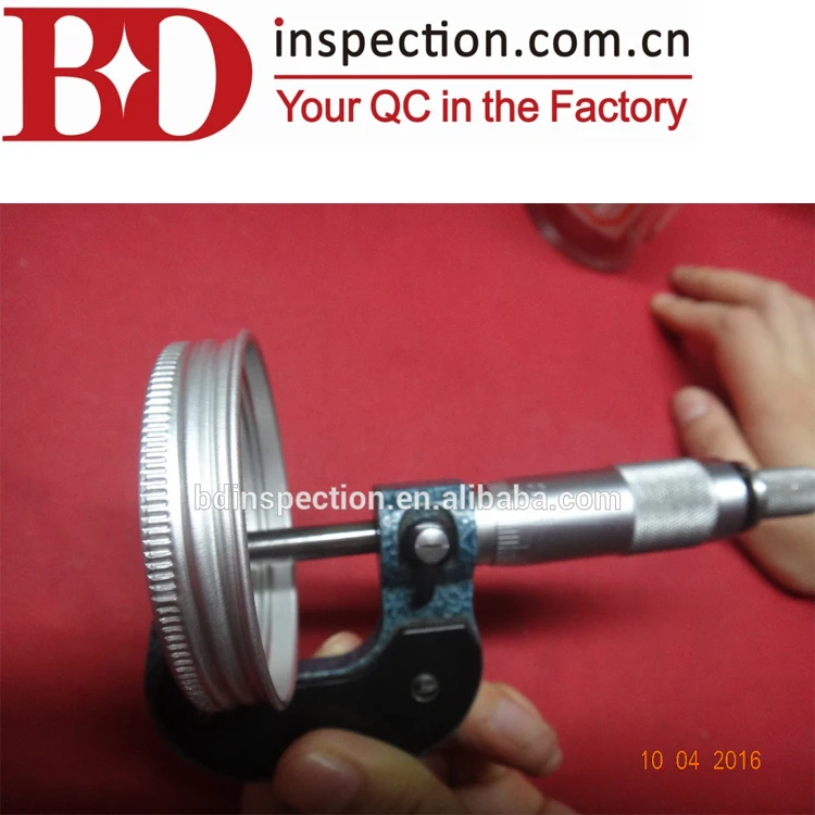 Lid / Aluminum lids / Caps quality inspection from BD inspection in China