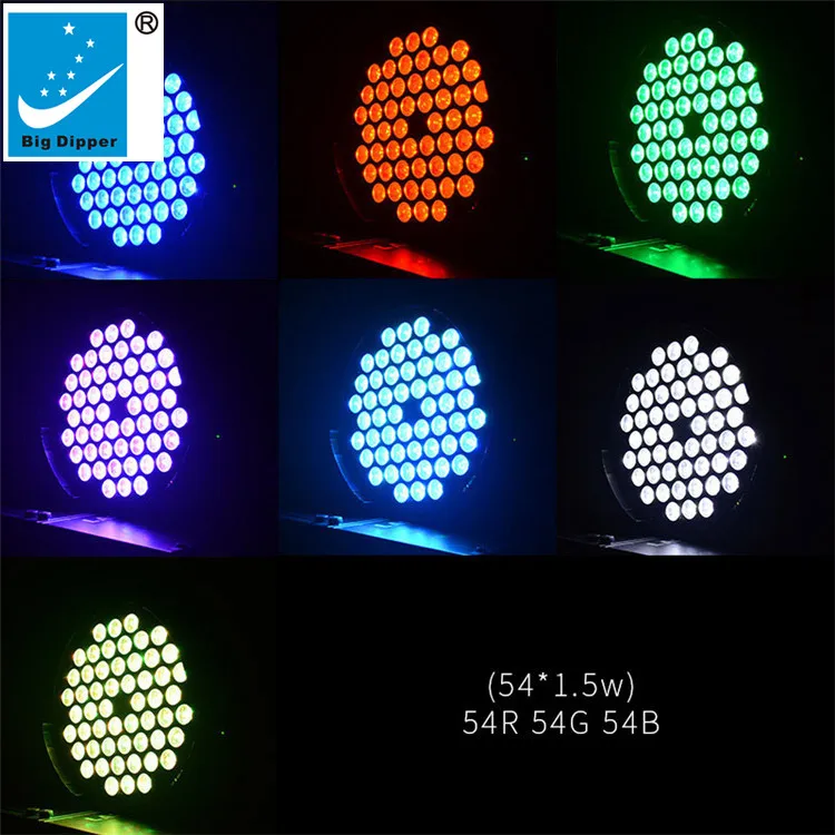 2021 China Suppliers 54*3w RGB 3in1 Led Dj Par Light LPC008 BigDipper  profressional stage light for bar disco