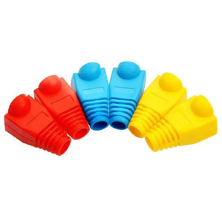 Соединитель крышки RJ45 Cat5E Cat6 Rj45 Штекерная Крышка сетевой кабель Разгрузка от натяжения RJ45 защитные сапоги