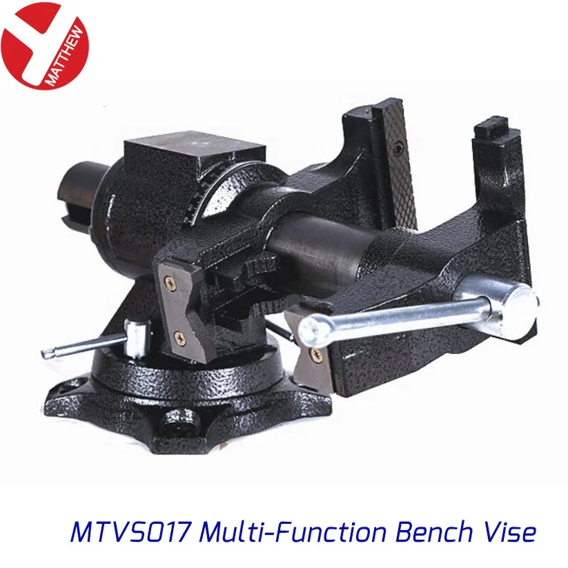 Heavy Duty Two Jaws Bench Vise With Free Rotate base and Main Shaft