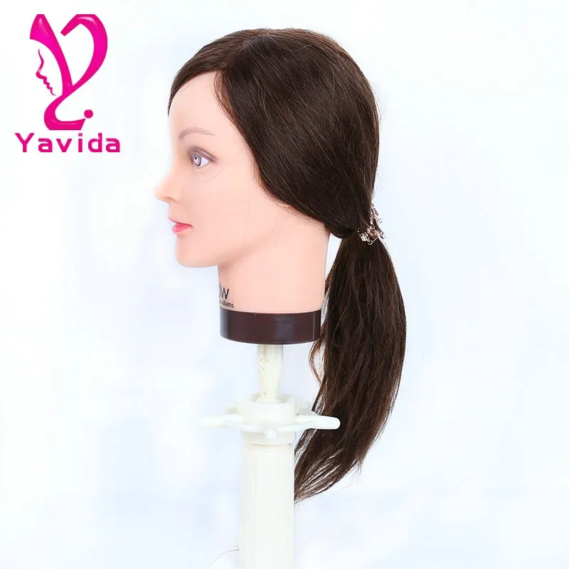
wholesale mannequin head natural hair training head /hair dressing mannequin doll 