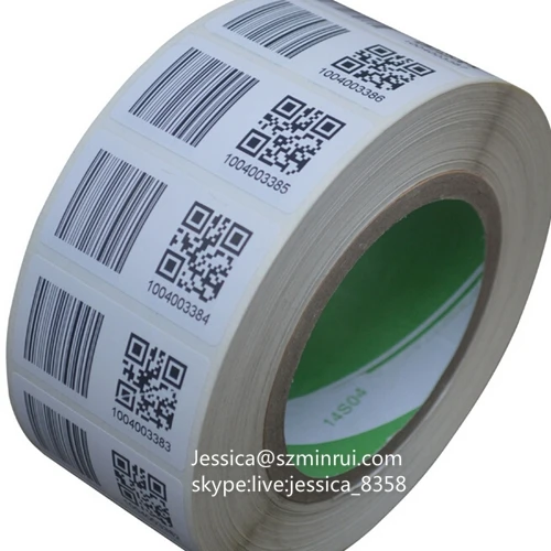 Custom Anti-tamper Labels Printing Adhesive Destructible Asset Serial Numbers Barcode Sticker QR Code Labels