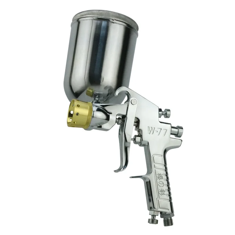 Spray Lacquer Tools W-77 Colourful Air Spray Gun Marble Paint Sprayer Plastic Pot Pneumatic Spray Gun For Paint Pressure Tank