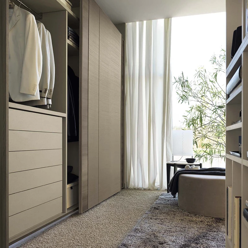 Professional laminate color combinations wardrobe with mirror