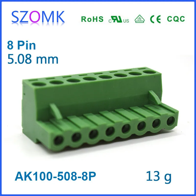 8 Positions Phoenix Pluggable Terminal Block 5.08mm Pitch Female Part 300V 10A