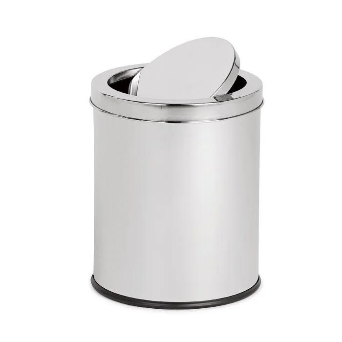 Заводская популярная Бытовая мини-корзина для мусора с крышкой из нержавеющей стали