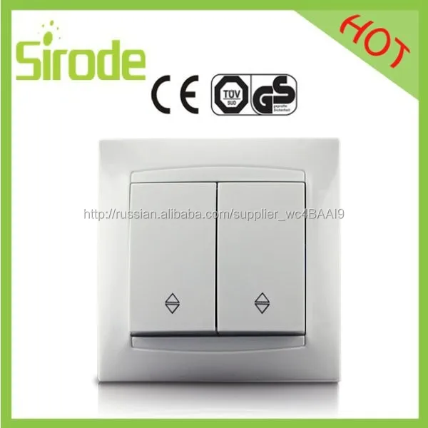Sirode европейский стандарт 2 банды 2 разъём(ов) настенный выключатель #9206 - 32# белый
