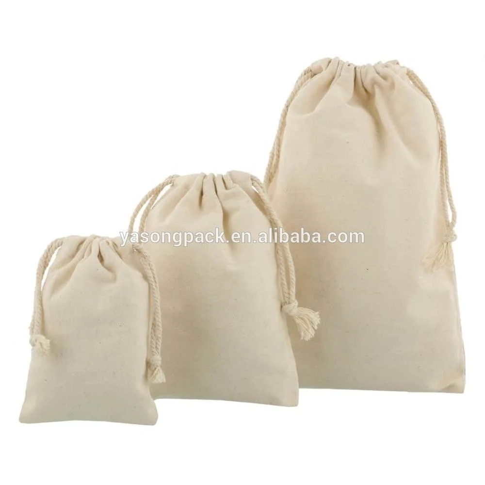 Reusable vegetable and bread bag cotton muslin shopping bag with logo