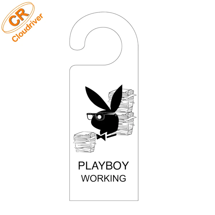 Customized Printing Shop Store Marked Paper Hotel Door Hang Tags With Roundhole