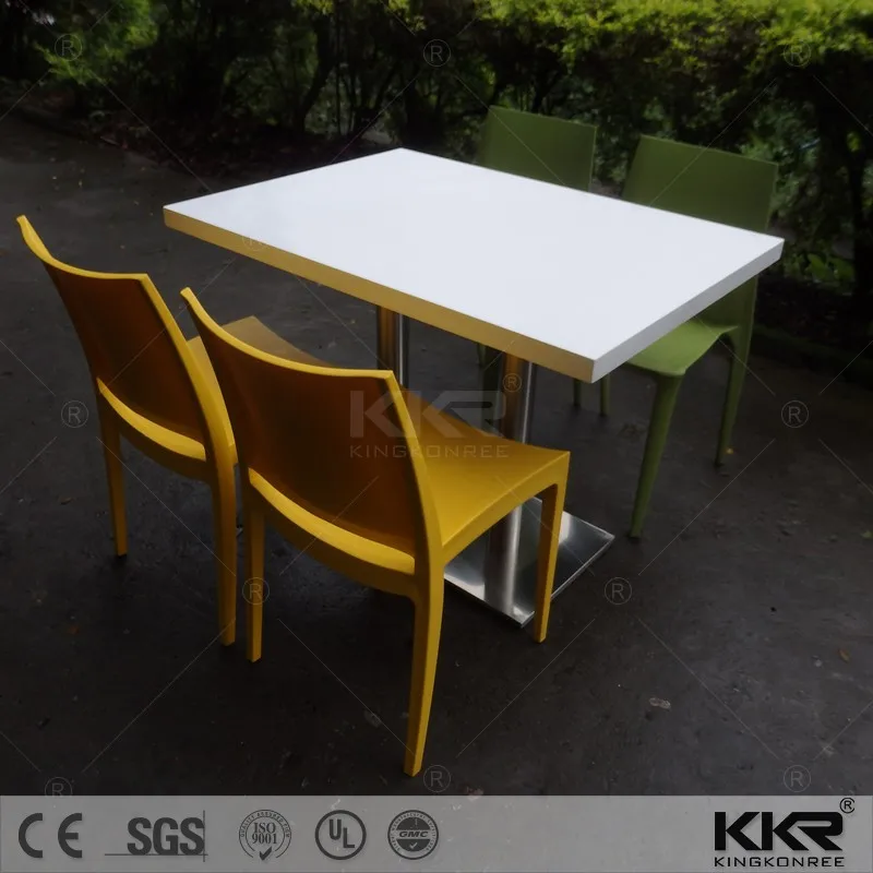 Customized Artificial Stone Restaurant Fast Food Dining Tables for Sale