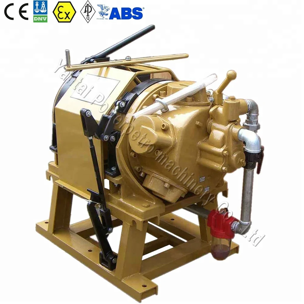 
mooring capstan 5t double-braking air winch /hand brake and foot brake 