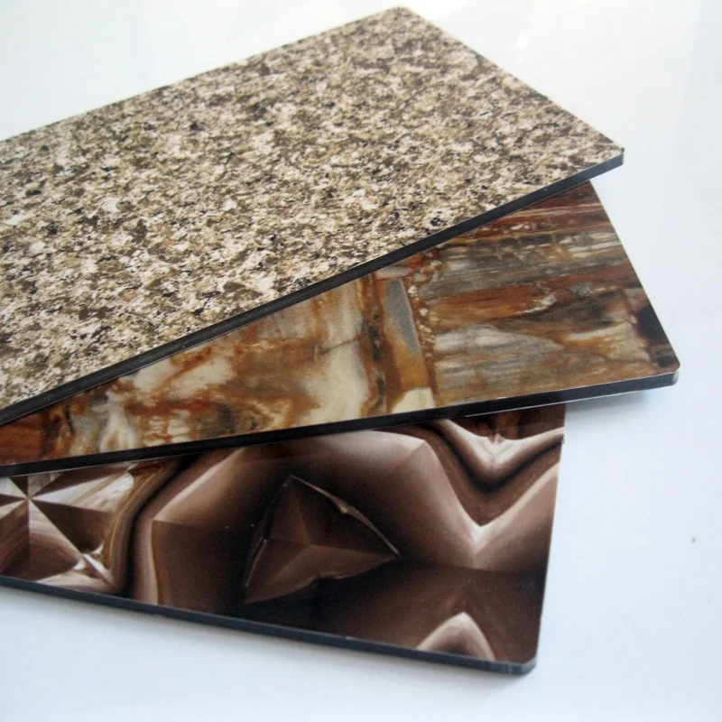 Marble Granite Stone Texture Pvdf Finish Alucobonde Aluminum Composite Panel