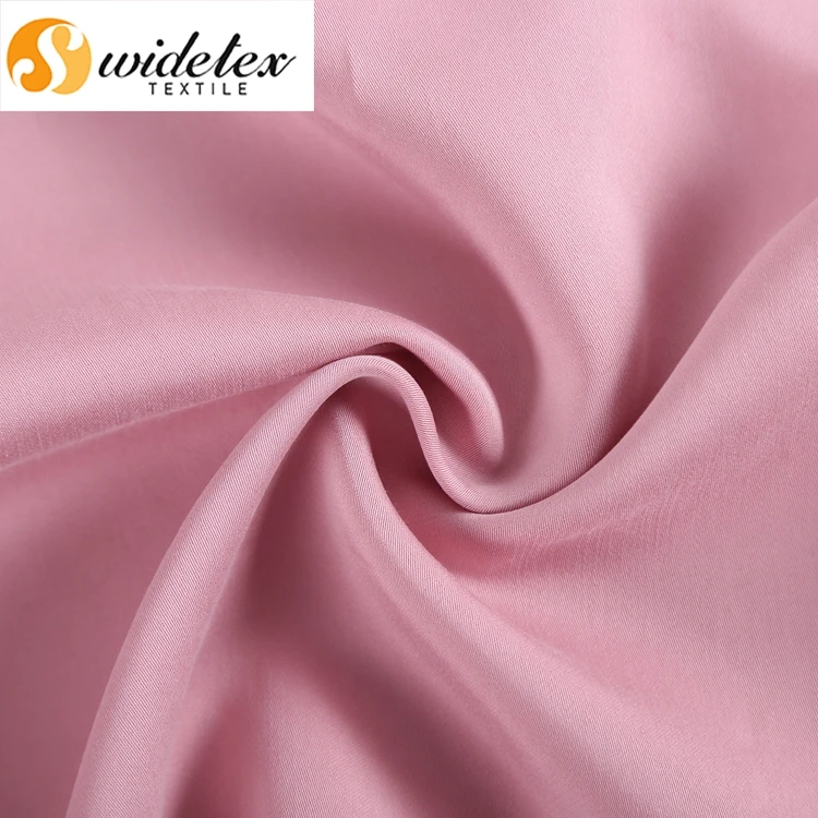 
Wholesale Oekotex Certificated Lenzing Tencel visccose Satin Sateen Woven fabric Weave 206gsm 30Sx120D can do Print and Solid 
