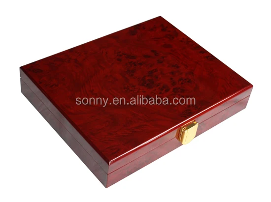 Luxury Glossy Lacquered Wooden Coin Box Medal Box Badge Display Box
