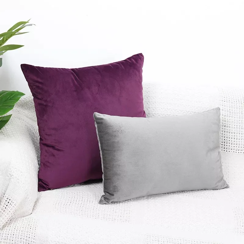Custom design soft mink cushion velour sofa cushion chair pillow
