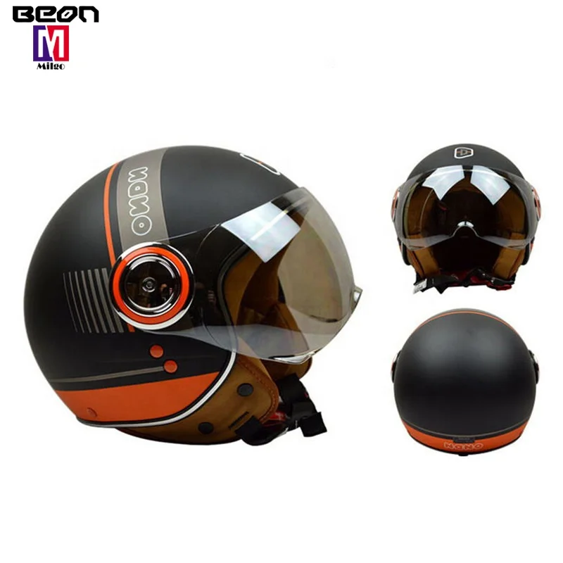 BEON ECE Certification and M.L.XL Size motorcycle helmet box open face safety half face shield visor with nihht vision glass