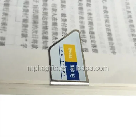 
Company Promotional Gift Flat Metal Stainless Steel Bookmark paper clip 