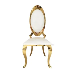 Luxury Banquet White Chair Furniture new design Stainless Steel for Wedding Dining Chair/ Banquet Hotel Upholstered Chairs