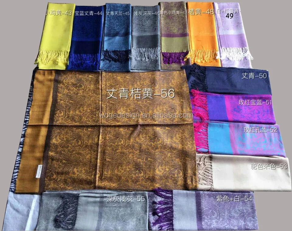 Stunning vintage soft wholesale factory directly hot popular women viscose wrap shawl jacquard floral paisley pashamin scarf