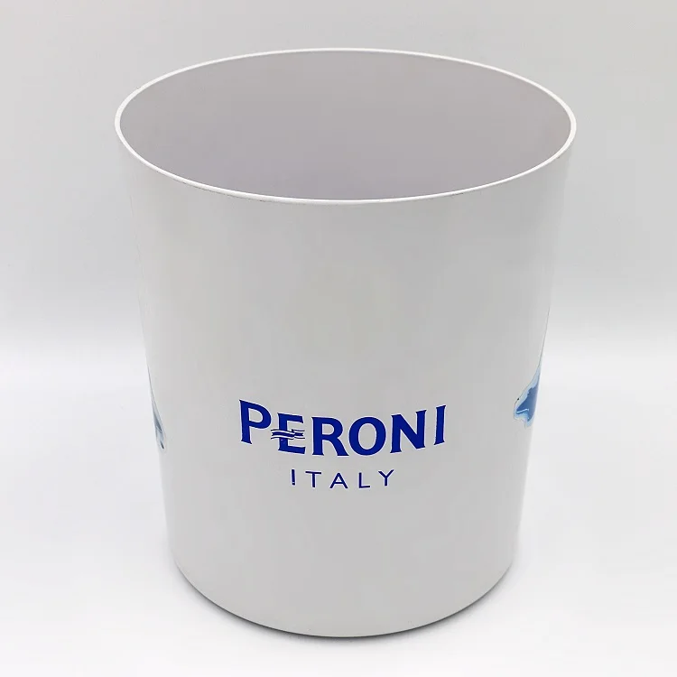 Powder Coated round Metal Trash Bin Mini Garbage Can for Fabrication and Spinning Decorative Rubbish Bin