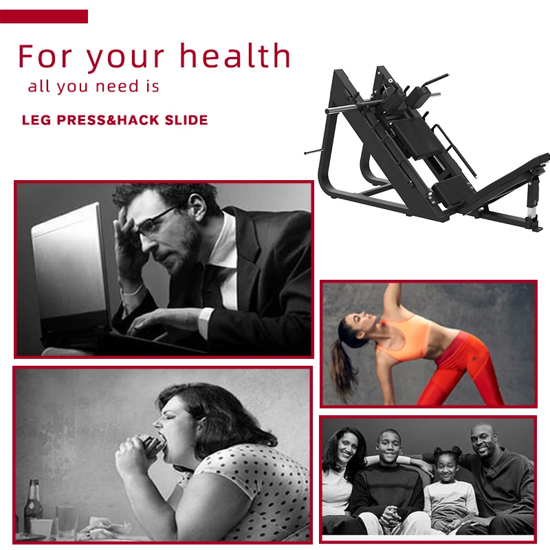 Hot Selling Commercial Gym Fitness Equipment 45 Dergree Leg Press Hack Squat Machine