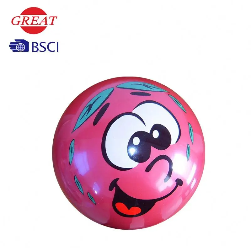 wholesale Inflatable Toy 20cm  PVC Children Handle exercise small yoga pilates ball with Print patterns and logos