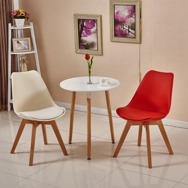 italian padded wooden chairs nordic plastic molded side chair restaurant dining modern tulip chair
