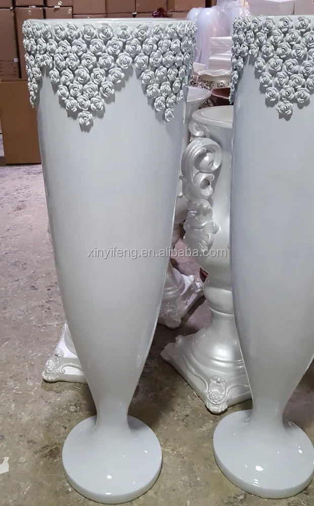 Craft Resin Vase Art Resin Flower Moon Cup Vase Carving Vase For Wholesale Factory