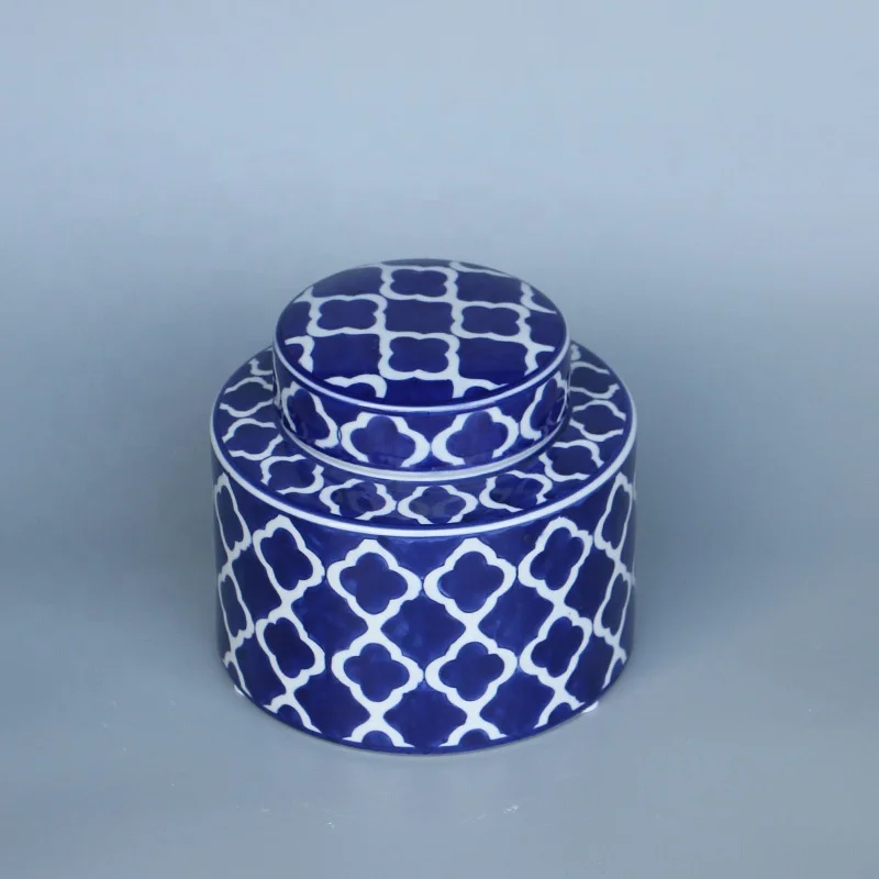 
Blue and white porcelain decorative jar for home soft decorations, desktop imaginative flower arrangement vases 