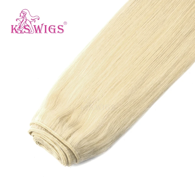
K.S WIGS Raw Kinky Straight Hair 613 Straight 16 Inch 16 18 20 Inch Straight Human Hair Weave 