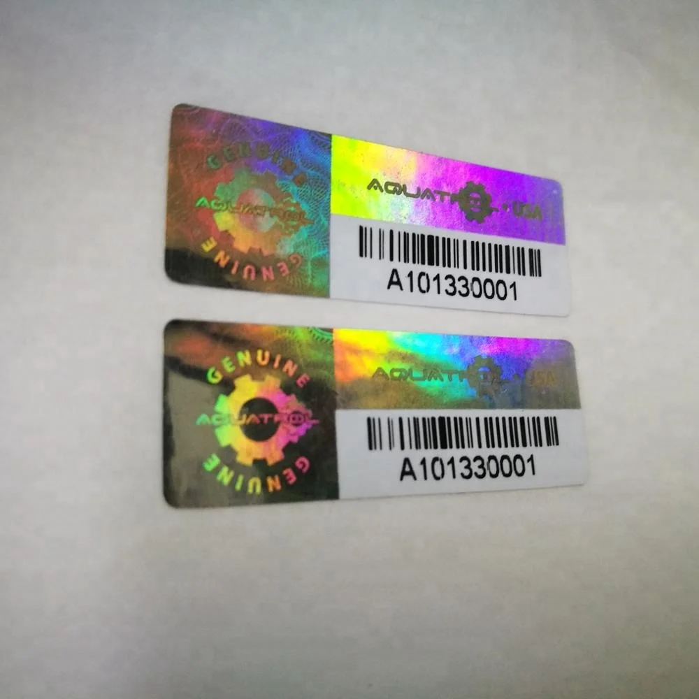 Good quality custom running serial number 3D hologram anti-counterfeit sticker with code