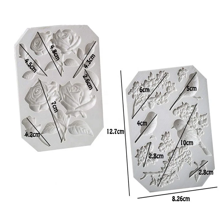 Hot Selling Reusable Silicone Fondant Rose Molds Frame