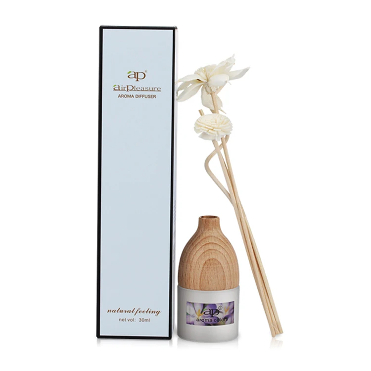 2022 NEW! Manufacturer aroma scented wood reed diffuser , OEM with logo car air freshener