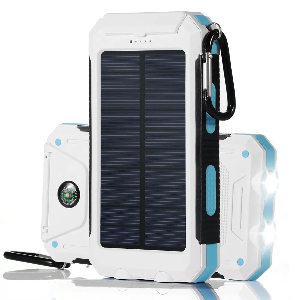 PowerGreen Portable 10000mAh Battery Box Solar Mobile Power Bank Charger