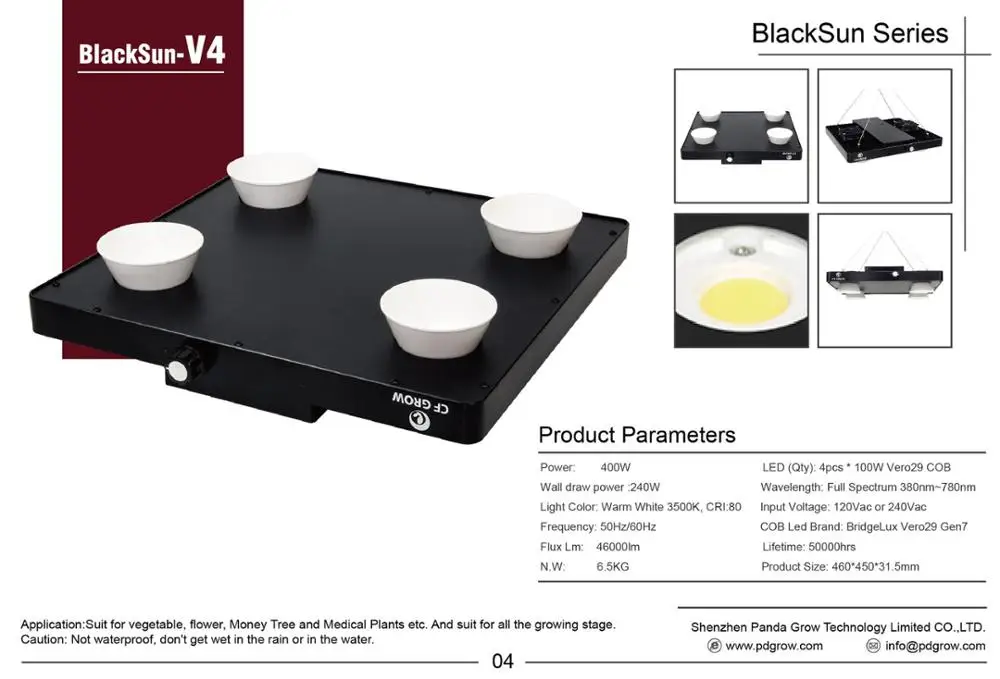 Dimmable Cob Vero 29 Vero Gen 7 400W 3500k Led Full Spectrum With MeanWell Driver Led Grow Light