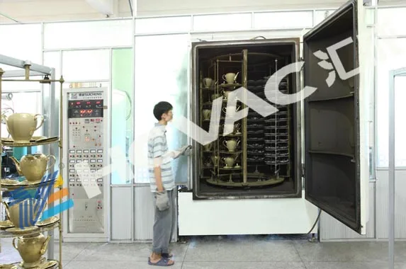 Ceramic gold and silver color metalizing machine/ Ceramic metal coating vacuum metallizing machine