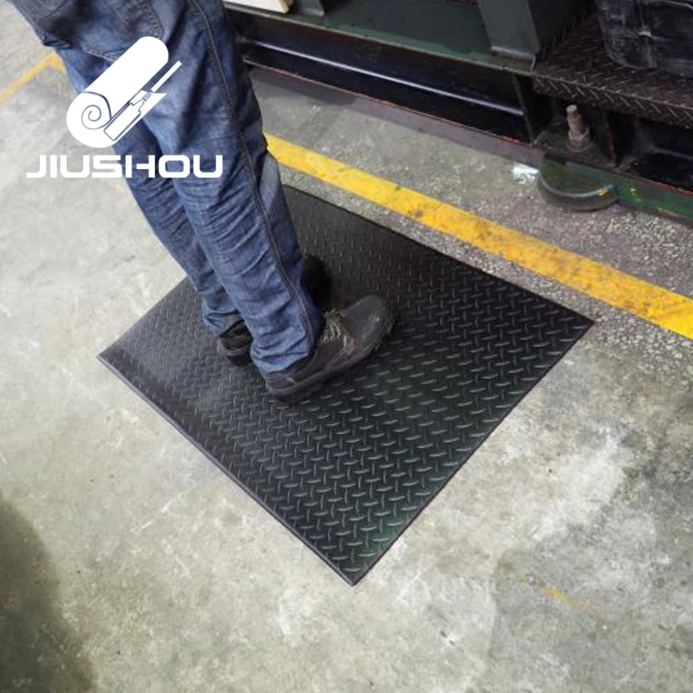 
Industrial antistatic ESD black anti fatigue rubber mat 