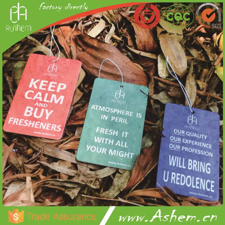 Custom car air fresheners fruit flavor paper car air freshener japanese perfume brands, DL908