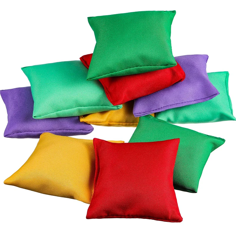 CHL Children 5inch Customized logo color small waterproof oxford nylon canvas corn hole toss bean bag with plastic beans